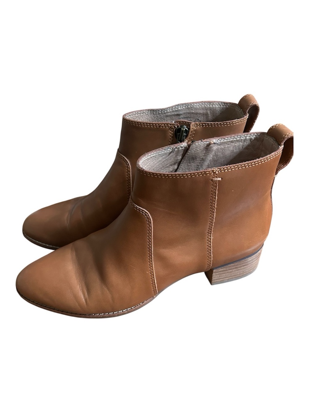 Madewell Tan Brown Leather Ankle Chelsea Boots Size 9.5